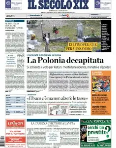 IL SECOLO XIX DELL 11 APRILE 2010