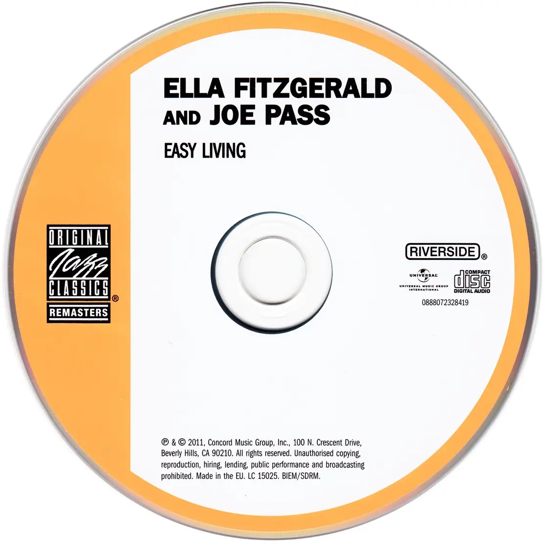 Ella Fitzgerald and Joe Pass Easy Living (1983) {OJC Remasters