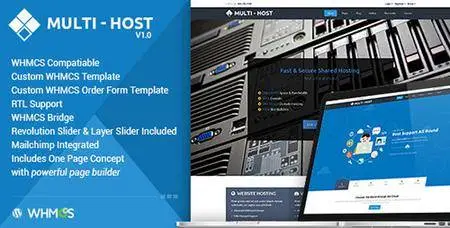 ThemeForest - Multi Hosting v1.5.8 - WHMCS Hosting WordPress Theme - 11571734