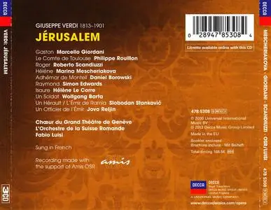 Fabio Luisi, Orchestre de la Suisse Romande - Giuseppe Verdi: Jérusalem (2013)