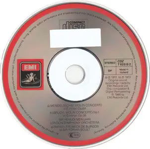 Yehudi Menuhin & LSO - Mendelssohn & Bruch: Violion Concertos (1972 & 1973, CD ReIssue 1988)