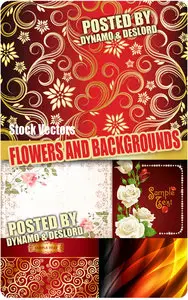 Flowers and backgrounds - Stock Vectors