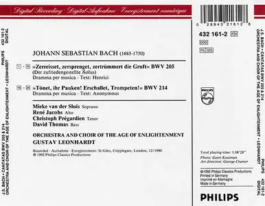 Johann Sebastian Bach - Gustav Leonhardt - Weltliche Kantaten BWV 205, 214 (1992)