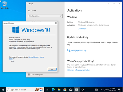 Windows 10 Enterprise 22H2 build 19045.3803 Preactivated (x64) Multilingual December 2023