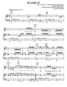 Blame It - Jamie Foxx, Jamie Foxx featuring T-Pain, T-Pain (Piano-Vocal-Guitar)