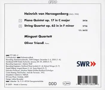 Minguet Quartett Oliver Triendl Herzogenberg Piano Quintet String Quartet AvaxHome