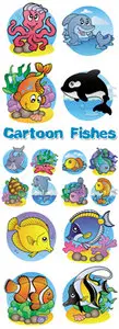 Cartoon Fishes Vector