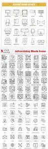 Vectors - Advertising Black Icons