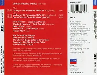 David Willcocks - George Frideric Handel: L'Allegro ed il Penseroso; Ode for St Cecilias Day (1999)