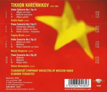 Vadim Repin, Maxim Vengerov, Yevgeny Kissin, Vladimir Fedoseyev, TSO - Tikhon Khrennikov: Violin & Piano Concertos (2013)