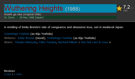 Arashi ga oka / Wuthering Heights (1988)