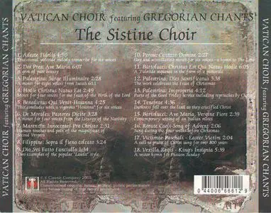 The Sistine Choir - Vatican Choir featuring Gregorian Chants (2005) {Classic Company}