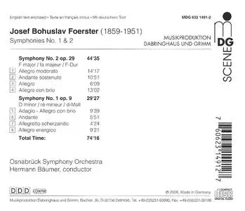 Hermann Bäumer, Osnabrück Symphony Orchestra - Josef Bohuslav Foerster: Symphonies Nos.1 & 2 (2008)