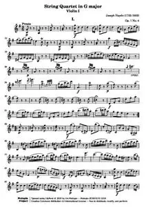 HaydnFJ - String Quartet in G major
