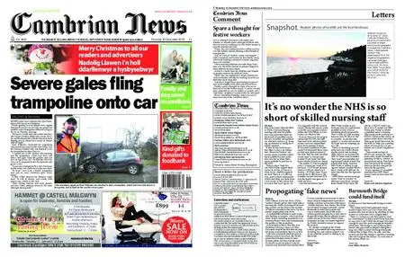 Cambrian News Arfon & Dwyfor – 21 December 2018