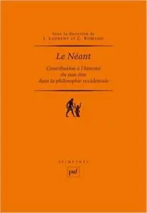 Le Néant: Contribution à l'histoire du non-être dans la philosophie occidentale