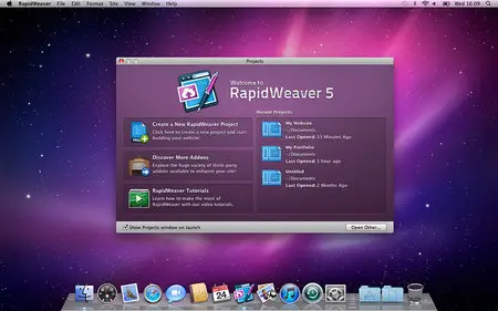 RapidWeaver v5.3 Mac OS X