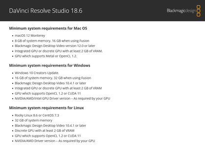 Blackmagic Design DaVinci Resolve Studio 18.6.0 macOs & Linux
