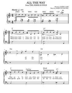 All The Way - Frank Sinatra, Kenny G (Easy Piano)