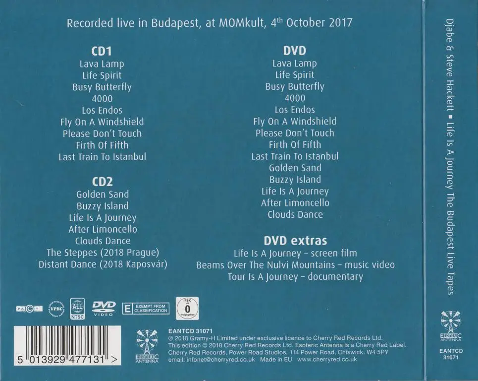 Djabe & Steve Hackett - Life Is A Journey: The Budapest Live Tapes ...