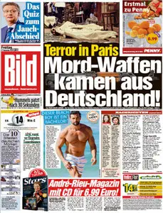 Bild Zeitung vom 27 November 2015