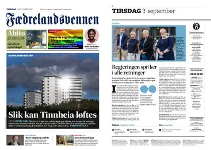 Fædrelandsvennen – 03. september 2019