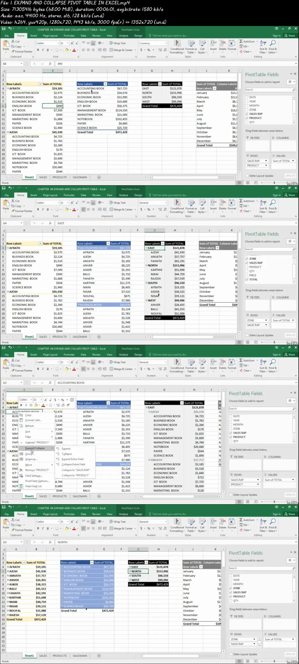 examples of pivot tables in excel 2003