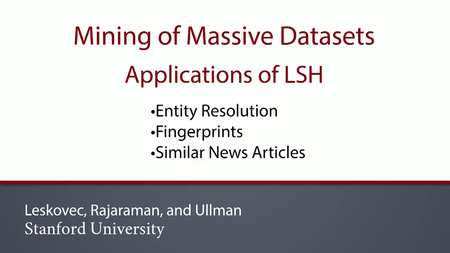 Coursera - Mining Massive Datasets (Stanford University)