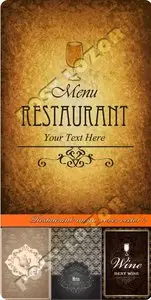 Restaurant menu cover vector 2
