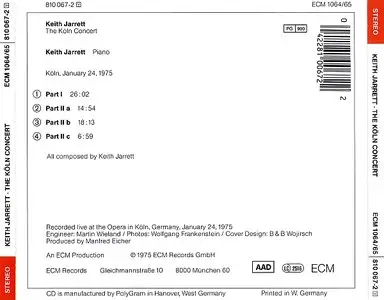 Keith Jarrett - The Koln Concert (1975) {ECM 1064/65} [Re-Up]