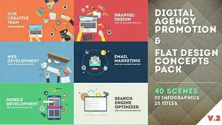 Digital Agency Promotion - Flat Design Concepts - Project for After Effects (VideoHive)