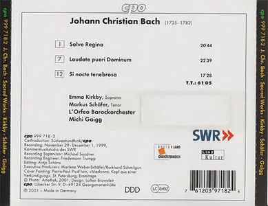 J.C. Bach - Emma Kirkby - Salve Regina