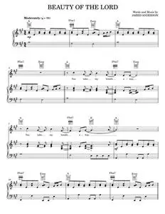 Beauty of the lord - Jared Anderson (Piano-Vocal-Guitar)