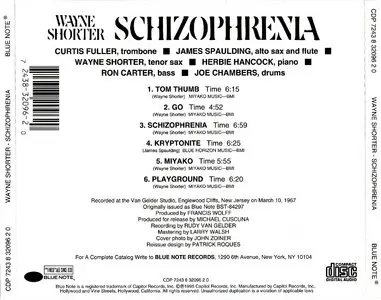 Wayne Shorter - Schizophrenia (1967) {1995 Blue Note Connoisseur CD Series}