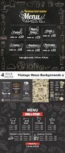 Vectors - Vintage Menu Backgrounds 4