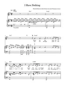 I Have Nothing - David Foster, Whitney Houston (Piano-Vocal-Guitar (Piano Accompaniment))