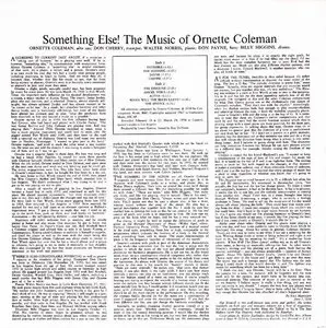 Ornette Coleman - Something Else!!! (1958) {OJC Remasters Complete Series rel 2011, item 19of33}