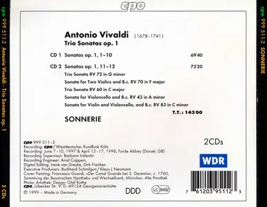 Sonnerie - Antonio Vivaldi: Trio Sonatas Op. 1 (1999)