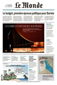 Le Monde du Mardi 10 Septembre 2024