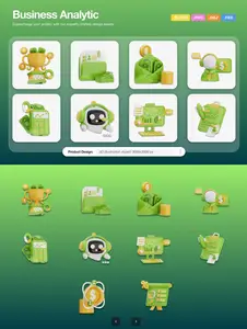 EE - Business Analytic 3D Icon Pack N2AX9LD