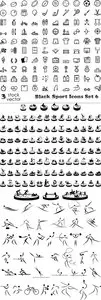 Vectors - Black Sport Icons Set 6
