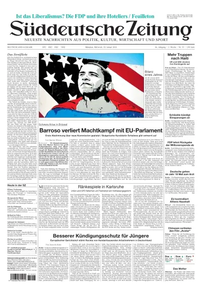 Sueddeutsche Zeitung vom 20.01.2010