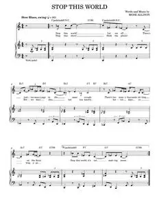 Stop This World - Diana Krall, Mose Allison (Piano Vocal)