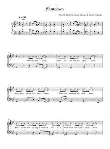 Shutdown - Skepta (Easy Piano)