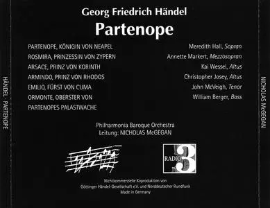 Nicholas McGegan, Philharmonia Baroque Orchestra - George Frideric Handel: Partenope (2001)