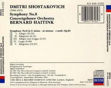 Bernard Haitink, Concertgebouw Orchestra - Dmitri Shostakovich: Symphony No. 8 (1984)