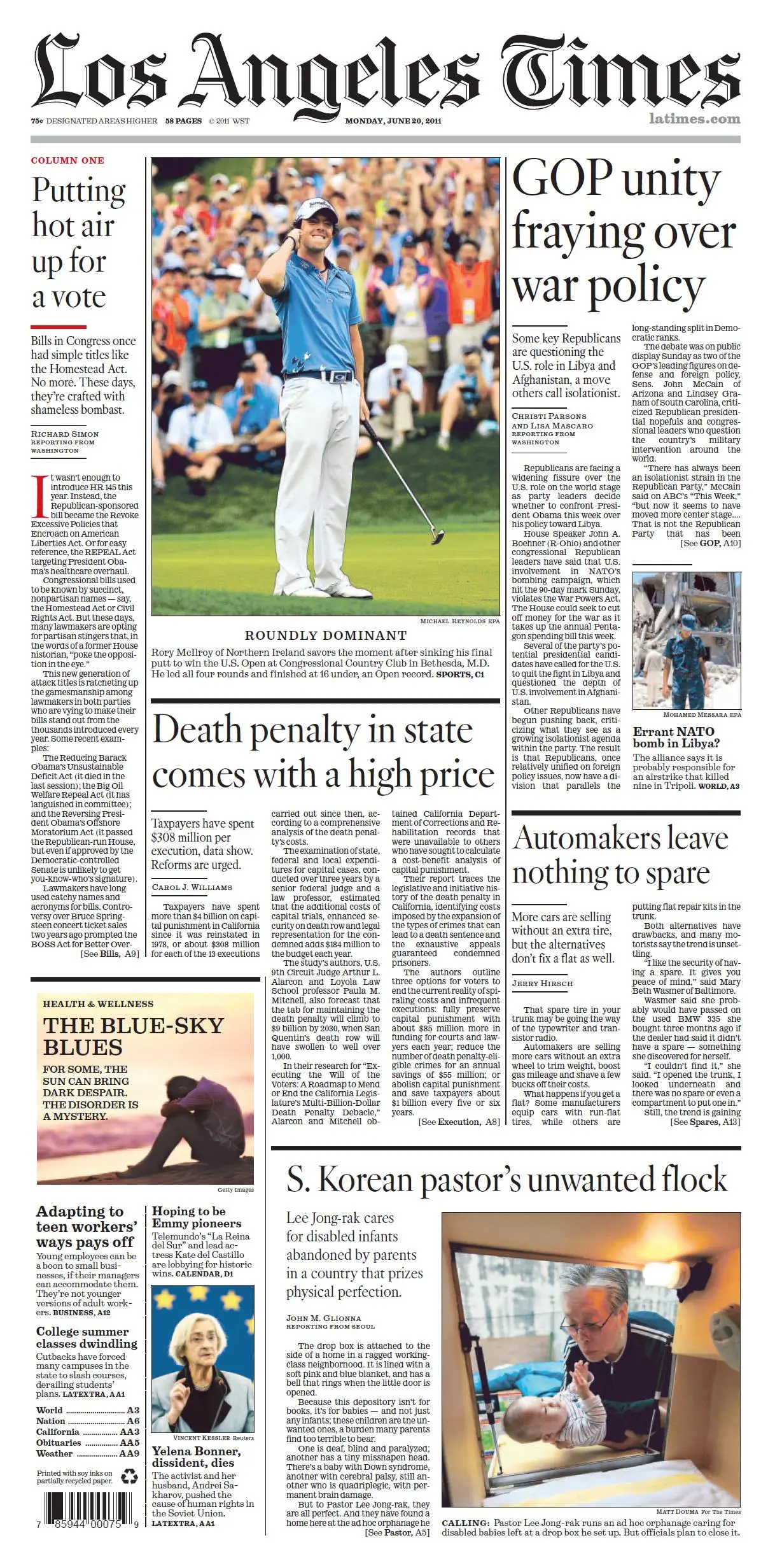 LOS ANGELES TIMES 20 JUNE 2011