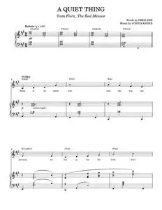 A Quiet Thing - Ann Hampton Callaway, Kander & Ebb (Piano Vocal)