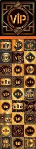 VIP Cards golden vector