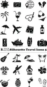 Vectors - Silhouette Travel Icons 5